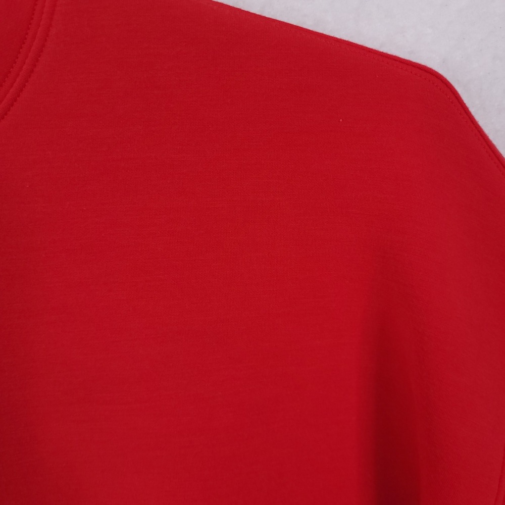 Spanx AirEssentials Crewneck Sweatshirt Medium Vibrant Red Pullover Casual Soft - Picture 13 of 16